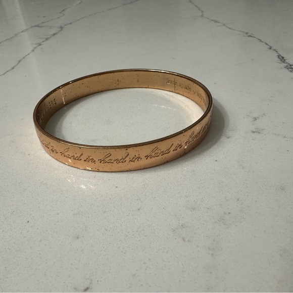 Kate Spade New York Engraved Rose Gold Bangle Bracelet - Picture 2 of 6